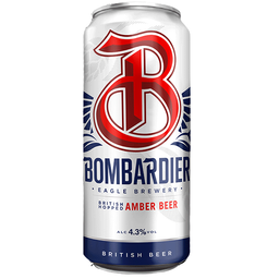 Пиво Bombardier, бурштинове, 4,3%, з/б, 0,5 л (855774)