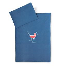 Комплект постельного белья в коляску Papaella, синий, 80х60 см (8-10446)