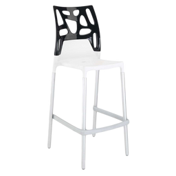 Барный стул Papatya Ego-Rock, белый с черным (431927)