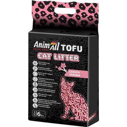 Соевый наполнитель для кошачьего туалета AnimAll Тофу, с ароматом сакуры, 6 л