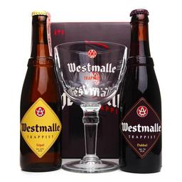 Набір пива Westmalle: Trappist Tripel, світле, 9,5%, 0,33 л + Trappist Dubbel, темне, 7%, 0,33 л (593934)