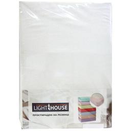 Простыня на резинке LightHouse Jersey Premium, 180х200 см, кремовый (46586)