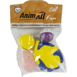 Набор игрушек для котов AnimAll Fun Cat AGrizZzly в асортименте 4 шт.