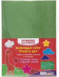 Набор пластика цветного Maxi, с тиснением, А4, 9 листов (MX61951)