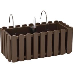 Балконный ящик Prosperplast Boardee Fencycase W навесной, 400 мм, коричневый (88642-222)