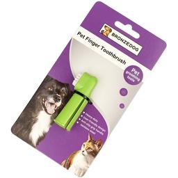 Зубная щетка для собак и кошек Bronzedog масажная 6х3 см