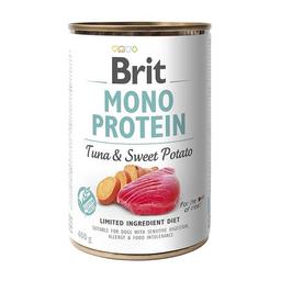 Монопротеїновий вологий корм для собак з чутливим травленням Brit Mono Protein Tuna&Sweet Potato, з тунцем і бататом, 400 г