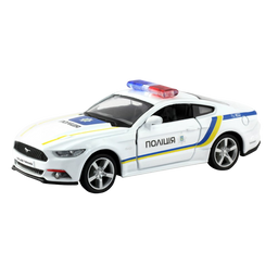 Машинка Uni-fortune Ford Mustang 2015 Ukrainian Police Car, 1:32, білий (554029P-UKR)