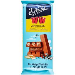 Шоколад молочний E.Wedel з арахісово-вафельною начинкою, 245 г (924764)
