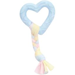 Іграшка для цуценят Camon серце з бавовняною стрічкою, 7 см