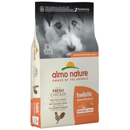 Сухий корм для дорослих собак малих порід Almo Nature Holistic Dog, XS-S, зі свіжою куркою, 12 кг (724)