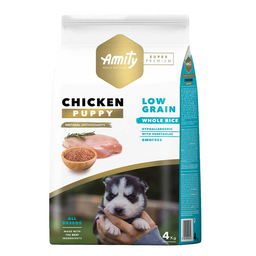 Сухой корм для щенков всех пород Amity Super Premium Puppy, с курицей, 4 кг (610 PUP 4 KG)