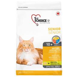 Сухий корм для літніх або малоактивних котів 1st Choice Senior Mature Less Aktiv, з куркою та рисом, 5.44 кг