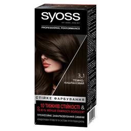 Фарба для волосся Syoss 3-1 Темно-каштановий, 115 мл