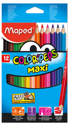 Карандаши цветные Maped Color pepsі Jumbo, 12 шт. (MP.834010)
