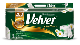 Туалетний папір Velvet Excellence Ромашка та алоє, тришаровий, 4 рулони (4200009)