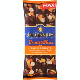 Шоколад молочний Millennium Fruits & Nuts мигдаль, фундук, курага та родзинки 140 г (782561)
