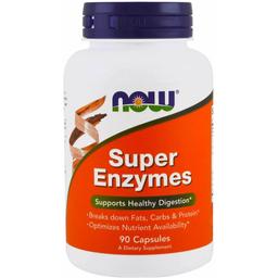 Супер Ензими Now Foods Super Enzymes для правильного травлення 90 капсул