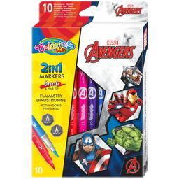 Фломастери Colorino Avengers, двосторонні, 10 шт. (91444PTR)