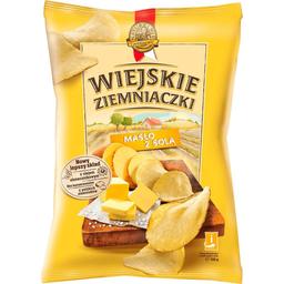 Чипси Wiejskie Ziemniaczki зі смаком масла і сілью 130 г