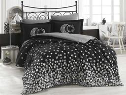 Комплект постельного белья Hobby Poplin Stars, поплин, 220х200 см, серый (8698499131644)