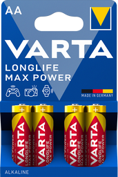 Батарейка Varta Longlife Max Power AA Bli 4 Alkaline, 4 шт. (4706101404)