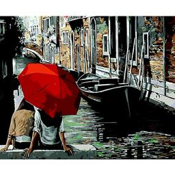 Картина по номерам ZiBi Art Line Красный зонт 40х50 см (ZB.64201)
