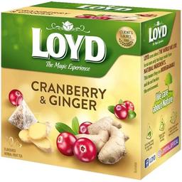 Чай фруктовий Loyd Oyd Cranberry&Ginger, журавлина імбир, в пірамідках, 40 г, 3103566