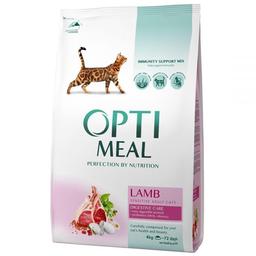 Сухой корм для взрослых кошек с чувствительным пищеварением Optimeal, с ягненком, 4 кг (B1841101)