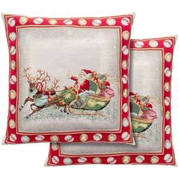 Наволочка новогодняя Lefard Home Textile Estrellas гобеленовая с люрексом, 45х45 см (716-182)