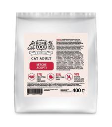 Сухий корм для кішок Home Food Adult, м`ясне асорті, 400 г