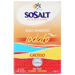 Сіль морська йодована Sosalt, крупного помелу, 1 кг (454028)