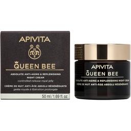 Ночной крем Apivita Queen Bee для комплексного антивозрастного и восстанавливающего действия, 50 мл