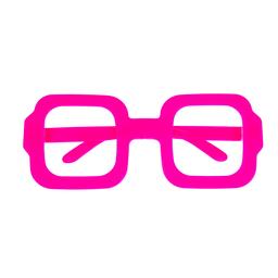 Очки карнавальные Offtop Прямоугольник, розовый (870175)