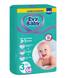 Підгузки Evy Baby 3 (5-9 кг), 64 шт.