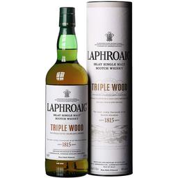 Виски Laphroaig Triple Wood Islay Single Malt Scotch Whisky 48% 0.7 л в тубусе