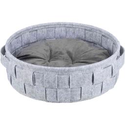 Лежак для собак Trixie Lennie, плетений, діаметр 45 см, сірий