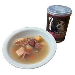 Вологий корм для собак AnimAll консоме з качкою, куркою, курячим серцем та курячим жовтком 375 г