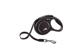 Поводок-рулетка Flexi Classic XS, для собак до 12 кг, лента 3 м, черный (CL00T3.251.S.20)