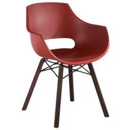 Кресло Papatya Opal Wox Iroko, матовый красный (4823052300272)