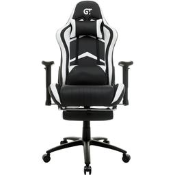 Геймерское кресло GT Racer черное с белым (X-2534-F Black/White)