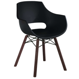 Кресло Papatya Opal Wox Iroko, матовый черный (4823052301330)
