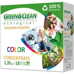 Порошок стиральный Green & Clean Professional Color для цветного белья, концентрат, 1,35 кг