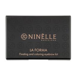 Набір Ninelle Barcelona La Forma для фіксації та фарбування брів тон 652 сіро-коричневий 5.2 г (27791)