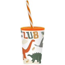 Склянка з трубочкою Herevin Dino Club пластикова 340 мл (161914-066P)