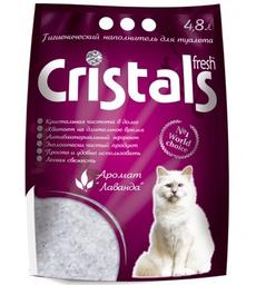 Силикагелевый наполнитель для туалета Cristals Fresh с лавандой, 4,8 л (Cristal 4,8)