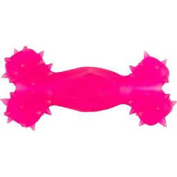 Игрушка для собак Agility косточка с отверстием 15 см розовая