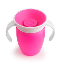 Чашка непроливная Munchkin Miracle 360 с ручками, 207 мл, розовый (01209401.02)