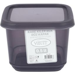 Контейнер для сипучих продуктів Violet House, 0,5 л, чорний (0297 Transparent Black)