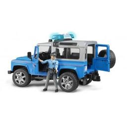 Полицейский джип Bruder Land Rover Defender с фигуркой полицейского, 28 см, синий (02597)